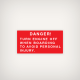 Mastercraft transom Danger decal 1980's ski boat sticker tag label This listing includes one per order Decal reads DANGER! TURN ENGINE OFF WHEN BOARDING TO AVOID PERSONAL INJURY. as seen on boats in the Size: 3x1.5 inches overall was created based picture