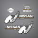 2000 2004 Nissan 70 hp P.L.U.S. Decal
2001 2002 2003 outboard decals set stickers