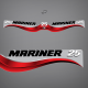 2003 2004 Mariner 25 hp Decal set 824088A03
two stroke outboard
carbureted engine
2 cylinder motor 