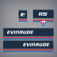 1983 Evinrude 115 hp decal set 0282044 Outboards decals stickers v4