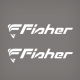 Fisher Boats logo 13 inches long Decal Set
