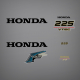 Honda 225 hp V6 V-TEC decal set replica for 2002 2003 2004 2005 2006 2007 4 Stroke (Four Stroke) Outboards 63100-ZY3 decals stickers replicas
87101-ZY3-000, 87121-ZY3-C0, 87131-ZW5-A00, 87131-ZY3-000, 87132-ZY3-000, 87135-ZW5-00, 87301-ZY3-000