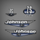1999-2000 Johnson 75 hp Ocean Pro decal set *