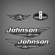 2000 Johnson 8 hp decal set 0346660 0346661 0346662