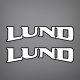 1980's Lund Boat Decal Set Outline