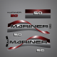 1996 1997 Mariner 50 hp Decal set 816940A97 Red