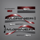 1996 1997 Mariner 60 hp Decal set 811211A97 Red
