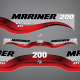 2003 2004 2005 2006 2007 2008 Mariner 200 hp Offshore EFI decal set