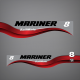 2003-2004 Mariner 8 hp Decal set Red 808545A03*