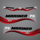 2005-2006 Mariner 75 hp FOURSTROKE EFI Decal set 804856A06