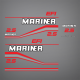 1990 1991 1992 1993 1994 1995 1996 1997 Mariner Performance 2.5 EFI Custom Built stickers for mariner performance racing engines