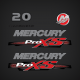 2008 Mercury 20 Hp Carbureted PROXS Theme Decal Set Custom