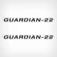 1994 Boston Whaler Guardian 22 Decal Set Black decals stickers