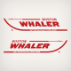 Boston Whaler 50th Anniversary 1958-2008 boats logo hull decals stickers 2005 2006 2007 2008 2009 2010 2011 2012 2013 2014 2015 2016 2017 Red