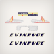 1954 Evinrude 15 hp Fastwin Decal Set