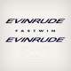 1961 Evinrude 18 hp Fastwin decal set 15034