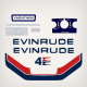 1974 Evinrude 4 hp Yachtwin decal set 0279666