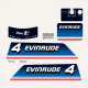 1980 Evinrude 4 hp 2 Stroke Decal Set 0281470