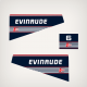 1988 Evinrude Outboard Decals 6 hp Blue/Red