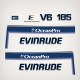 1993-1998 Evinrude 185 hp V6 Ocean Pro Decal Set