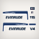 1995 1996 1997 1998 Evinrude 115 hp OceanPro decal set
optical ignition system 
0284682 DECAL SET. 115SL, SX (OceanPro)
