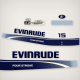 1995 1996 1997 1998 Evinrude 15 hp FourStroke Decal Set 0284823 white engines