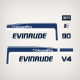 1995 1996 1997 1998 Evinrude 90 hp V4 Ocean Pro Decal kit
0284681 DECAL SET. 90SL, SX
optical ignition system