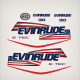 2011 2012 Evinrude 30 hp US Flag Factory decal set White Covers 0215558