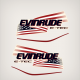 2004 2005 2006 2007 2008 2009 2010 2011 2012 2013 2014 Evinrude 150, 175 hp E-TEC Flags ONLY Decal Set White engine covers