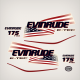 2004 2005 2006 2007 2008 2009 2010 2011 2012 2013 2014 evinrude 175 hp h.o. e-tec flag decal set white engine covers 2004-2014 replica for to cover outboards. following includes: 0215653 - port and stbd 0215666 front rear h.o.decal side starboard 0215630 