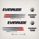 2006 Evinrude 135 hp Direct Injection Decal Set White Models