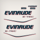 2011-2013 Evinrude 25 hp Decal Set E-TEC White Models *