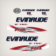 2010-2013 Evinrude 15 hp H.O. E-TEC Decal Set White covers