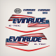 2011 2012 Evinrude 25 hp US Flag Factory decal set White Covers 0215558, 0215775, 0215986, 0215876, 0215877