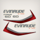 2011 2012 2013 2014 Evinrude 60 hp E-TEC Decal Set White Models
0285812, 0285845