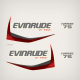 evinrude e-tec 75 hp stickers for AB models and 75 (Inline 3-Cylinder, 1.3L white engine covers. 
