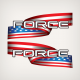 Force U.S Flag Decal Set decals USA FORCE OUTBOARDS AMERICAN Stars and stripes stickers outboard cover motor cowl 