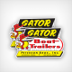 Gator Trailers Peterson Bros. Inc decal set 4 x 2.5 sticker
patent no. 2.7.23.038
boat trailers
manufactured by:
jackson, florida - fort wayne, indiana
set 2 decals