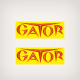 Gator Trailers Logo Yellow Decal Set