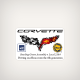 2005 2013 GM CORVETTE C6 DOOR JAMB DECAL - BOWLING GREEN ASSEMBLY • LOCAL 2164 DRIVING EXCELLENCE INTO THE 6TH GENERATION UAW DECALS SOLD BY EACH 2006 2007 2008 2009 2010 2011 2012 Z06 LZ2 CHEVROLET CHEVY INSPIRED PLANT REPLICA GREEN, KENTUCKY. PRINTED EM