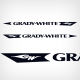 Grady White Boats GW Logo Decal set replica