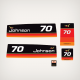 1974 Johnson 70 hp decal set
outboard decals stickers powershift II