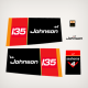 1976 Johnson 135 hp decal set
outboard decals
sea-horse stickers
v4