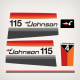 1977 Johnson 115 hp decal set 388374, 388375 V4 
stickers labels decals sticker
115EL77S 115ETL77 115TXL77S