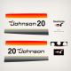 1977 Johnson 20 hp decal set * Orange Version for Models  25E77S, 25EL77H, 25EL77S, 25R77H, 25R77S, 25RL77H, 25RL77S MOTOR COVER
35E77C, 35E77H, 35EL77C, 35EL77H, 35R77C, 35R77H, 35RL77C, 35RL77H