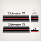 1982 Johnson 75 hp decal set gray sticker decals
model outboard