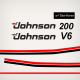 1983 Johnson 200 hp V6 decal set 0393261
for Models J200TLCTD J200TLCTS J200TXCTD J200TXCTS