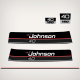 1989 1990 JOHNSON 40 HP DECAL SET 0433117 0433205 1989-1990 DECALS STICKERS FOR OUTBOARD MOTORS FROM 1989-1990. 0334406 0334405 0433661 0433688 ENGINE COVER ASSY. AYMOTOR-UPR PLATE J40TLESR FOLLOWING INCLUDES: VRO FRONT SIDE REAR STARBOARD DECAL- PORT STR