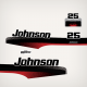 1997 1998 1999 Johnson 25 hp Decal kit  
graphics set sticker kit 2 stroke
3 cyl
0438444 0341988 J25RM J25RML J25TK J25TKL J25KL J25QL