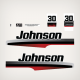 1997-1998 Johnson 30 hp decal set 0343188 0343189 0343191 0343192 0438437
